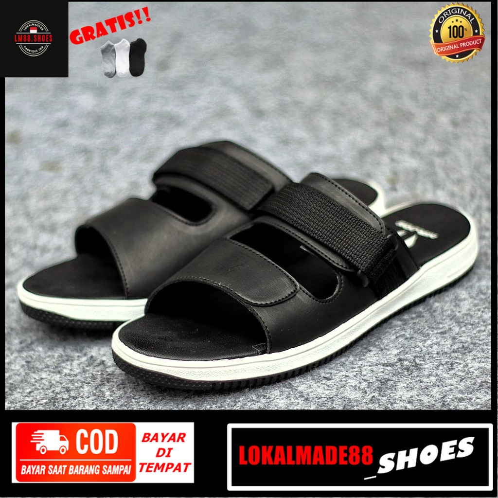 COD  SLIDE X SANDAL PRIA KASUAL X SANDAL SELOP PRIA CASUAL FASHION KEKINIAN AWET Sandal Slide Pria S