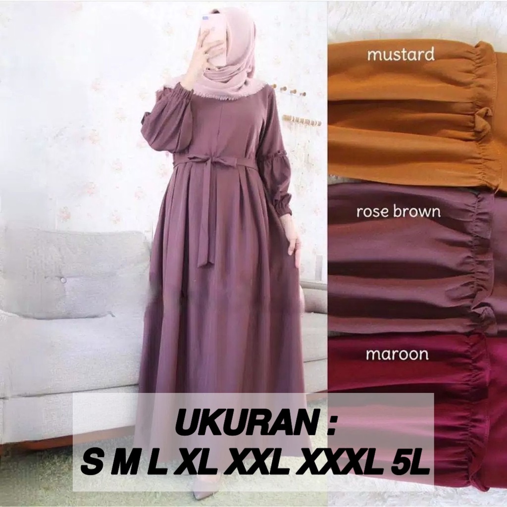 ( S M L XL XXL XXXL 5L ) TIFA MAXI DRESS POLOS JUMBO