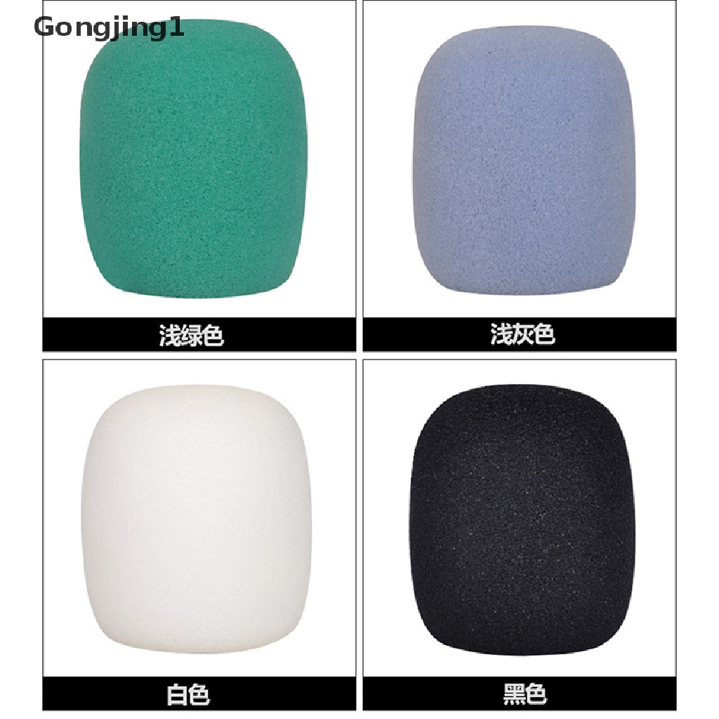 Gongjing1 Cover Pelindung Mikrofon Genggam Bahan Busa 10 Warna