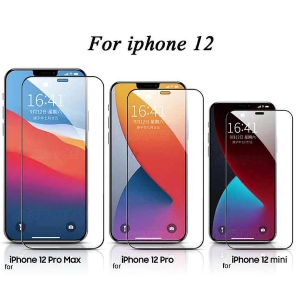 Tempered glass Full Cover Iphone 11 12 13 mini 11 12 pro 11 12 13 14 pro MAX 14 Plus X XR Xs 6 7 8 se2 6+ 7+ 8+ antigores  screen guard