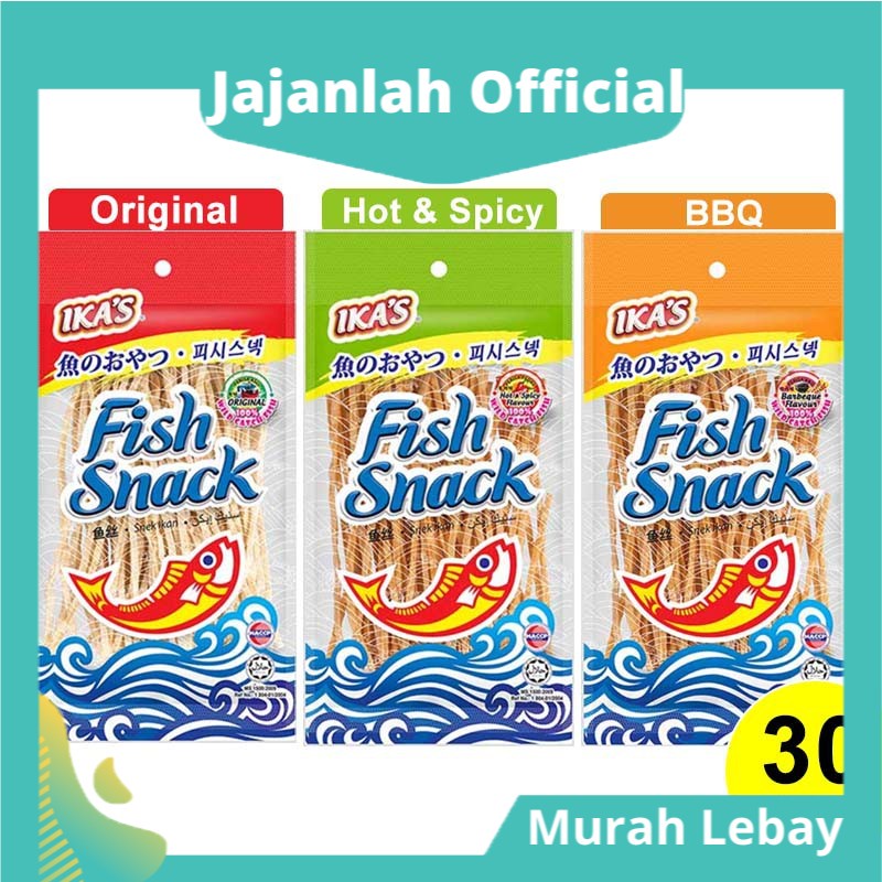 

FISH SNACK MERK IKA'S 30 GRAM - JUHI SNACK CEMILAN IKAN BERVARIAN RASA Jajanlah Official