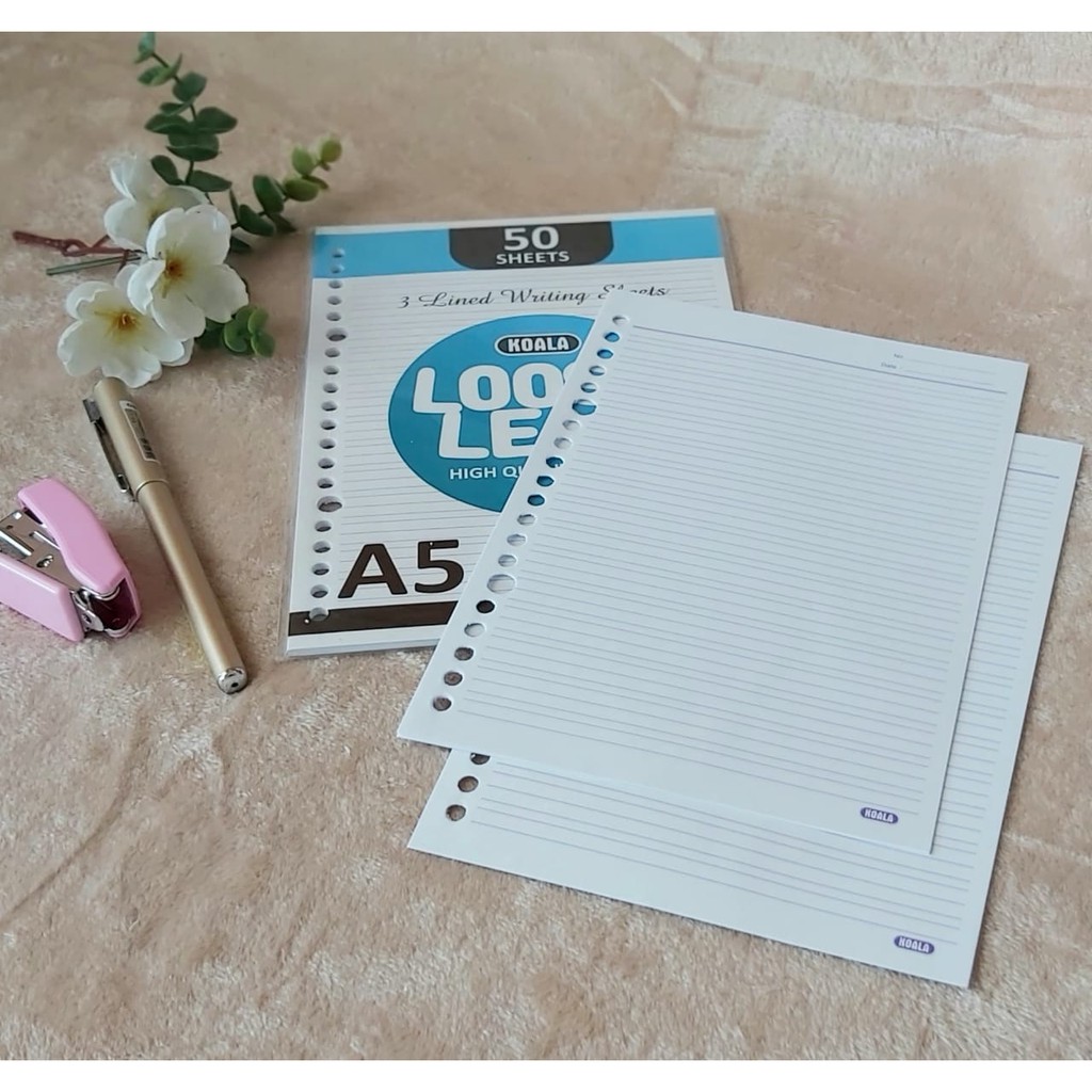 

LOOSE LEAF TULIS HALUS A5 50 SHEETS