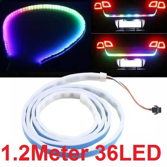 Led Strip RGB 12V DRL Lampu Bagasi Pintu Belakang Mobil 1.2Meter 36LED