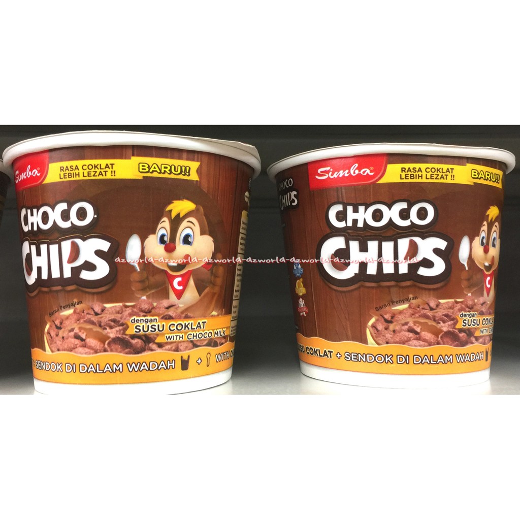 Simba Choco Chips Susu coklat choco milk cup Sereal Simba Mangkok Simbachoco