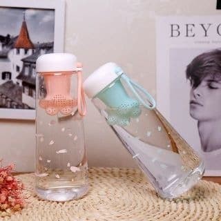 H264 Botol Minum Paw Cat 550ml Cute Claw Tea Infuser Kucing Lucu Unik / Botol Air Minum Sakura-2
