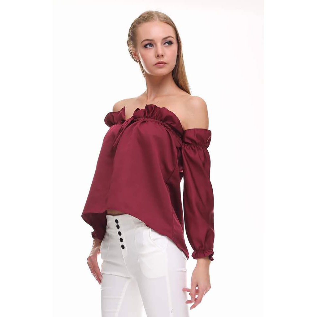 LENA TUNIK Baju Kekinian Cewek Murah Wanita Grosir blouse white zuky bhn rayon bangkok LD96 PJ 67 i.