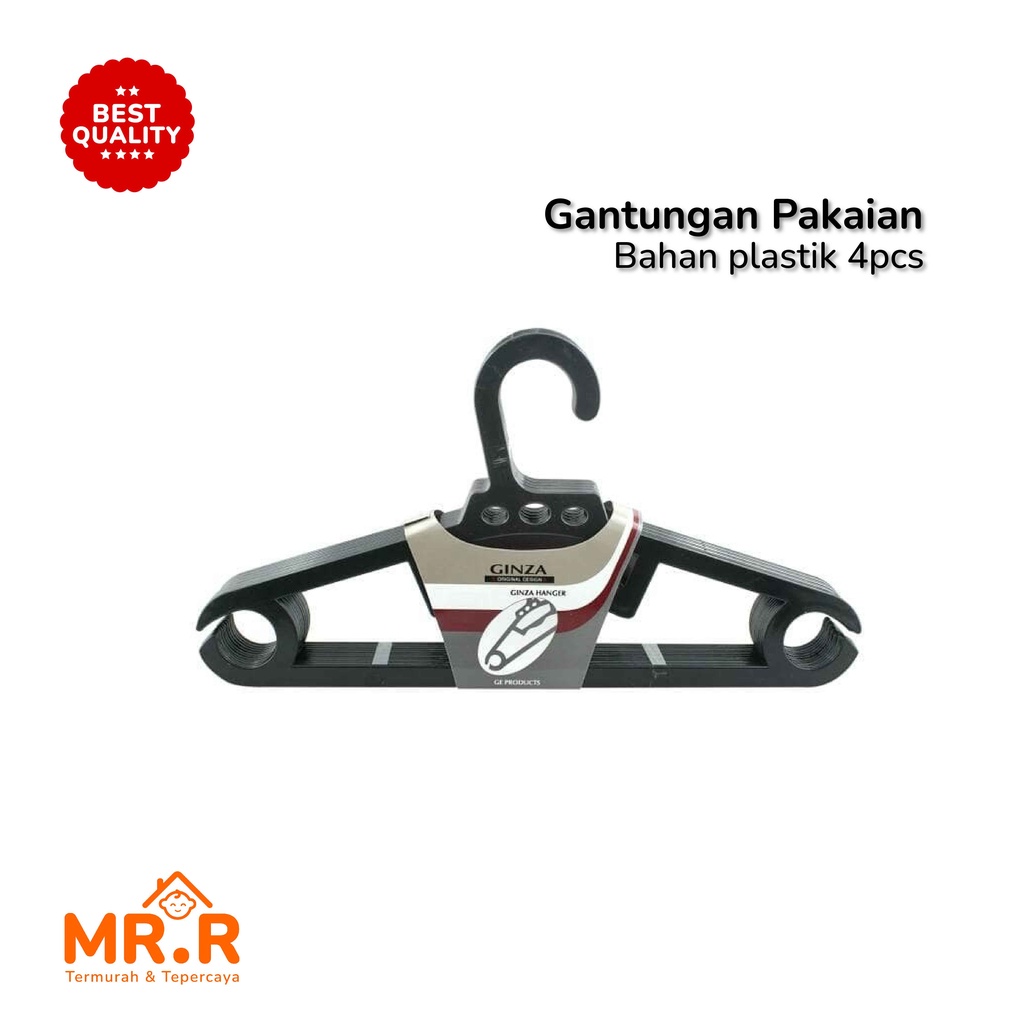 Gantungan Baju Plastik Hanger Baju Plastik Hanger Gantungan Pakaian Isi 4 pcs
