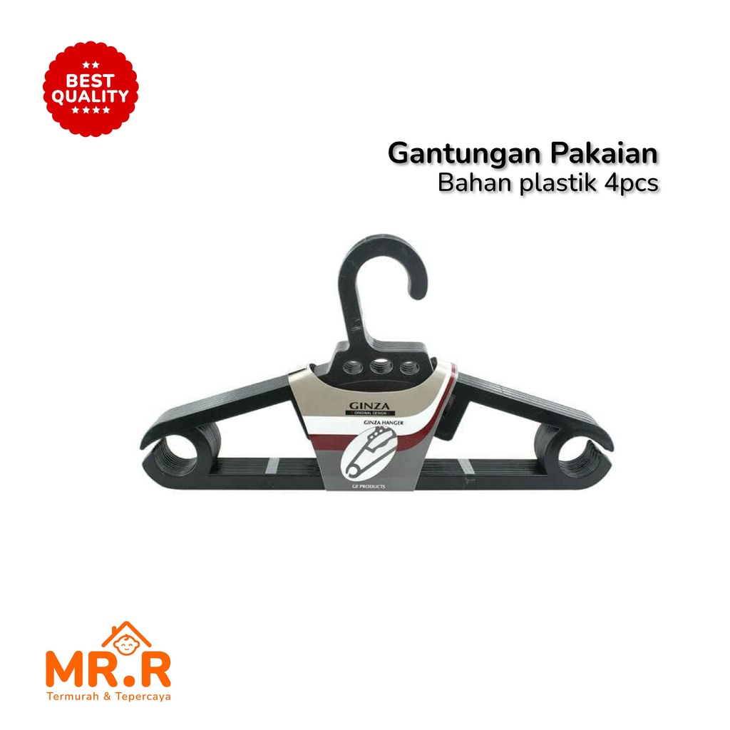 Gantungan Baju Plastik Hanger Baju Plastik Hanger Gantungan Pakaian Isi 4 pcs