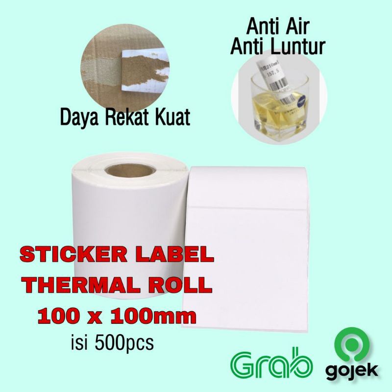 

Label Thermal Sticker 100x100 mm A6 Kertas Barcode