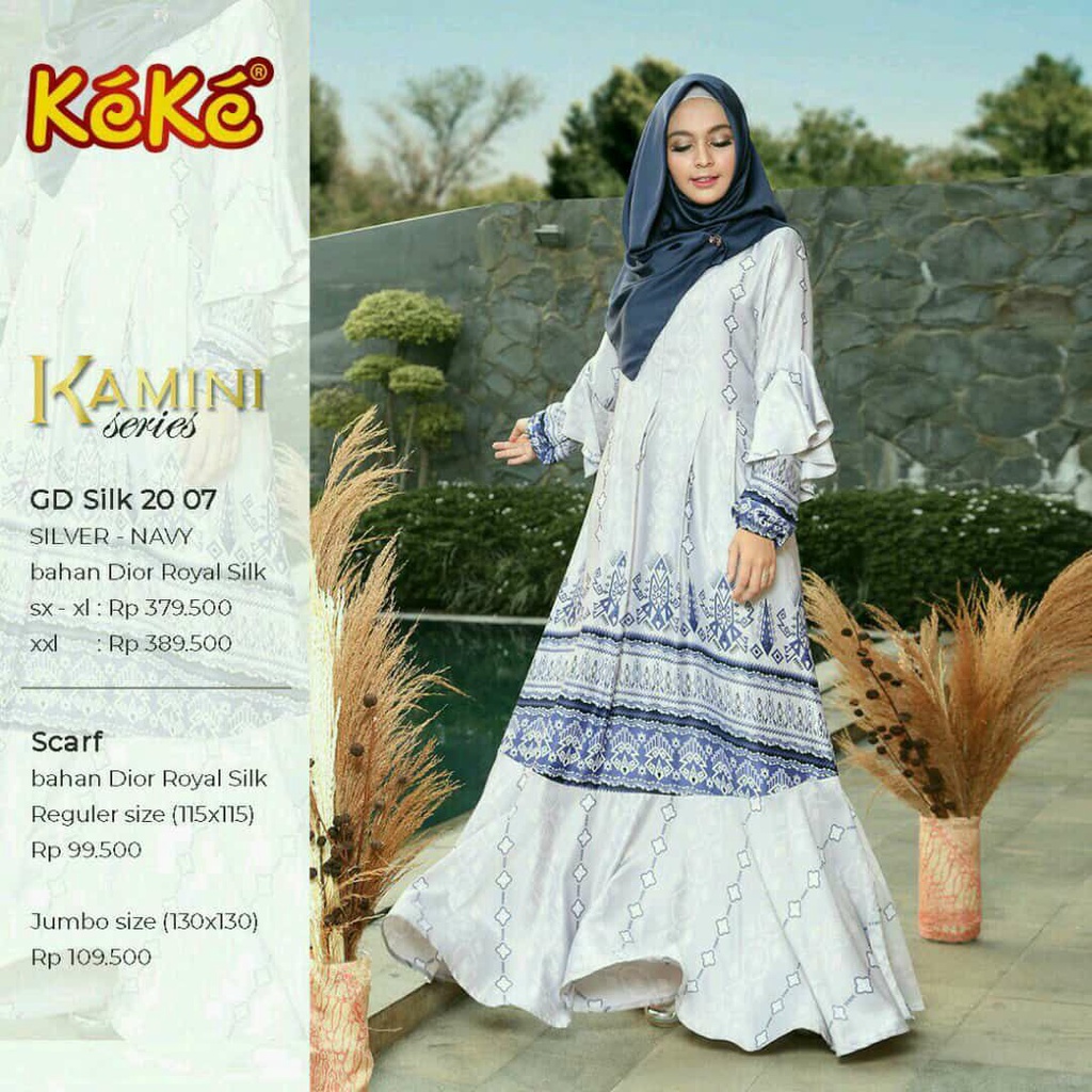 PROMO Gamis Dewasa Keke GD SILK 20 07 / GAMIS MUSLIMAH / Gamis Silk / Gamis Keke Original Promo