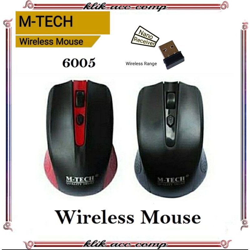 Mouse Wireless / Mouse USB M-TECH ORIGINAL Quality Trust SY-6005 For PC &amp; Laptop Receiver USB