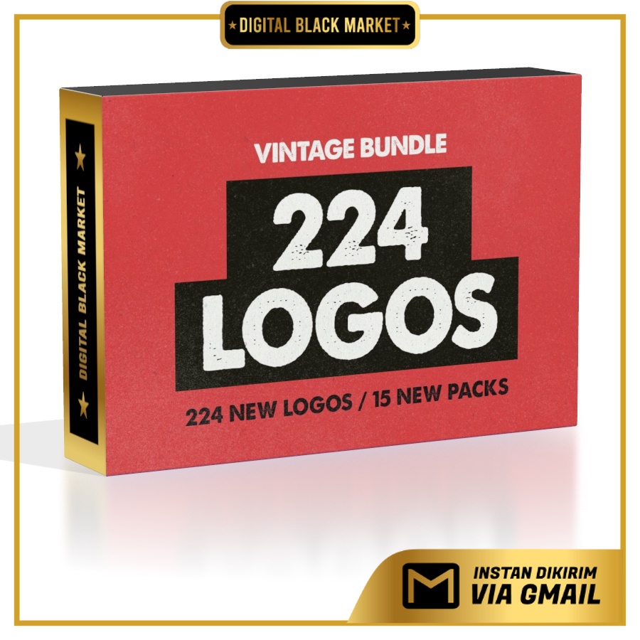 Vintage Bundle 224 Logos Badges - PSD AI EPS