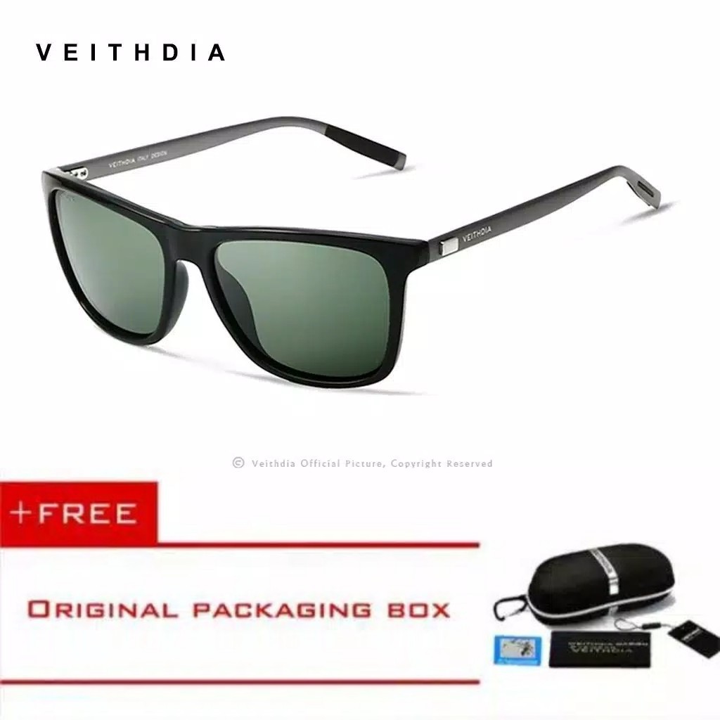 Kacamata Veithdia Anti UV400 Polarized Pria Wanita V6108