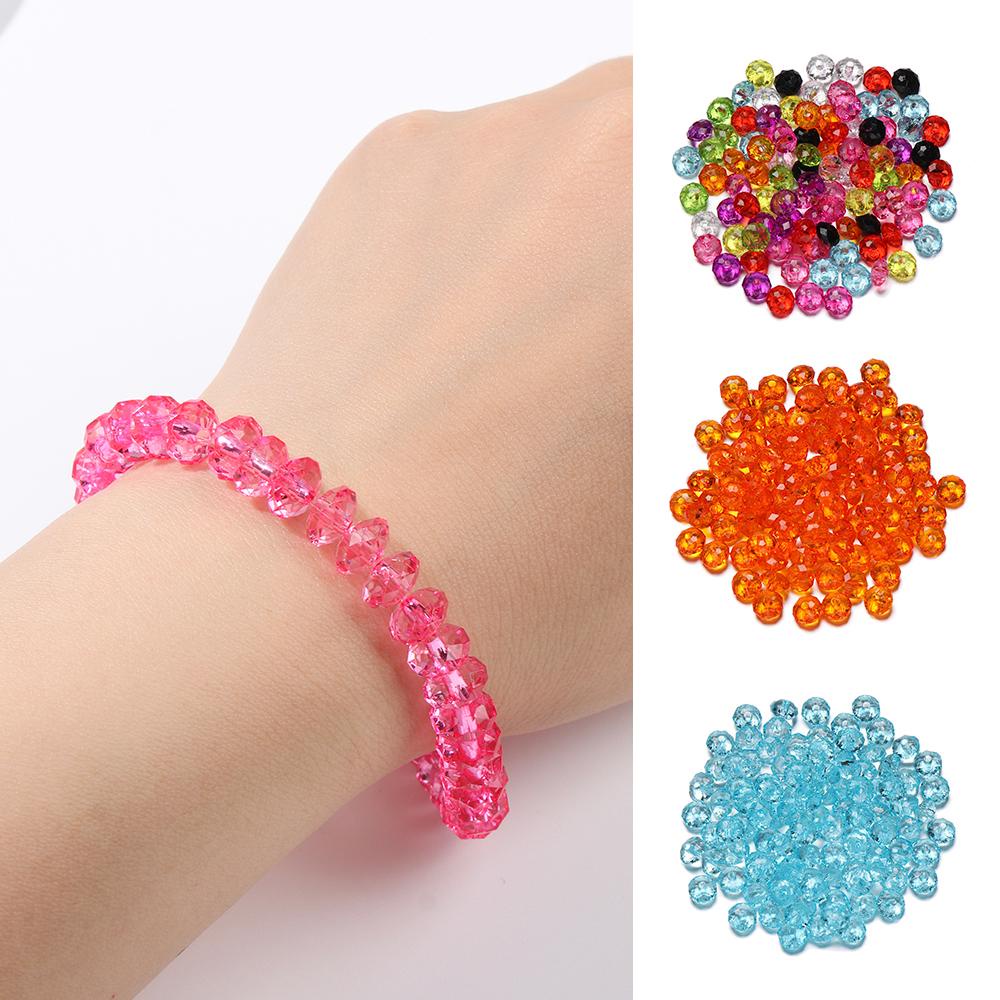 R-flower Acrylic Beads Tusuk Jarum Aksesoris Perhiasan Kalung Gelang Membuat Longgar Spacer Bead