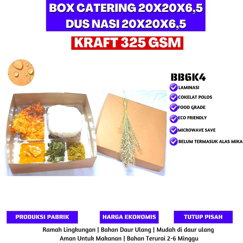 Box Catering 20x20 Laminasi 325 Gsm (BB6K4-Laminasi)