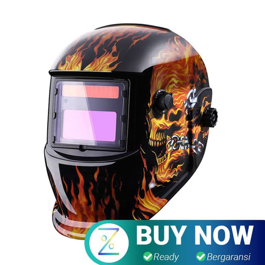 DEKO Helm Las Otomatis Auto Darkening Welding Helmet - MZ224 - Black/O