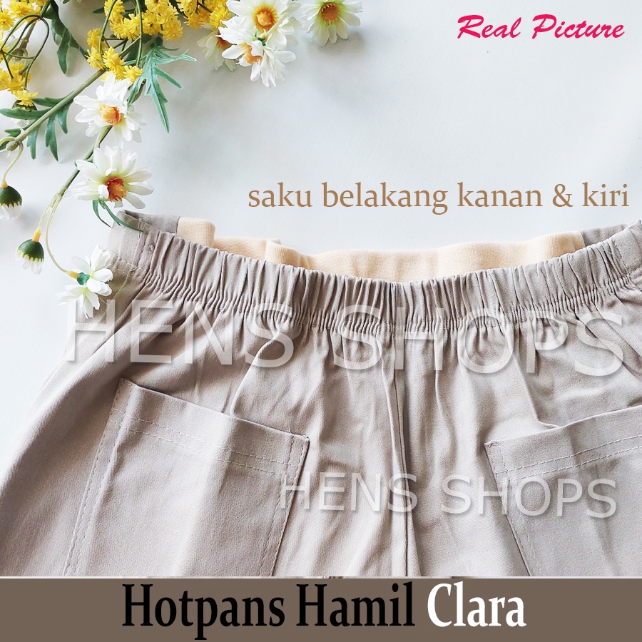 CELANA PENDEK HOTPANTS WANITA HAMIL MATERNITY PANTS CLARA TERBARU PREMIUM JUMBO