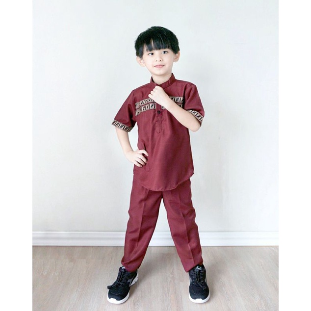 Baju Koko Anak Laki - Laki // Stelan Koko kurta FF Anak 2 - 9 THN