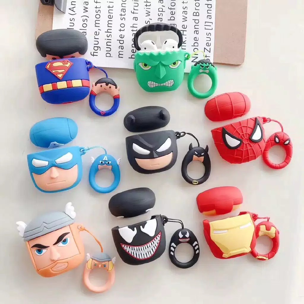 Case Airpods Super Hero Batman Iron Man Spiderman