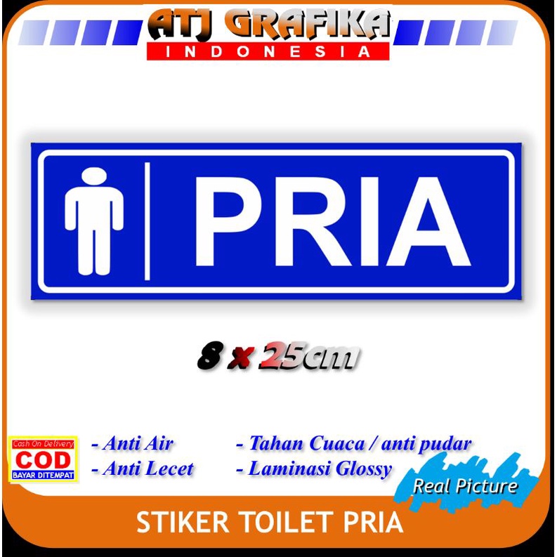 

Stiker Pria Man sticker petunjuk pintu kamar mandi ruang khusus ganti dll