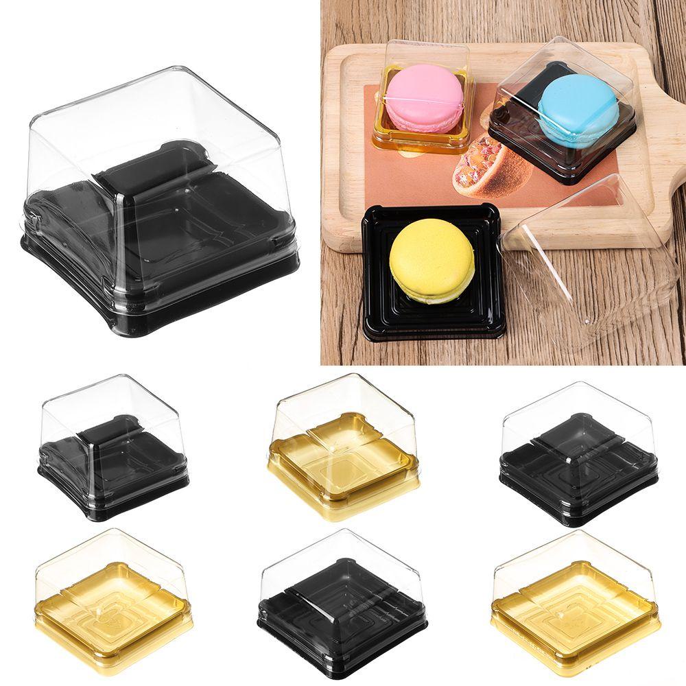 Solighter 50Sets Square Moon Cake China Mid-Autumn Festival Hot Wedding Party Natal Cupcake Kemasan Packing Box