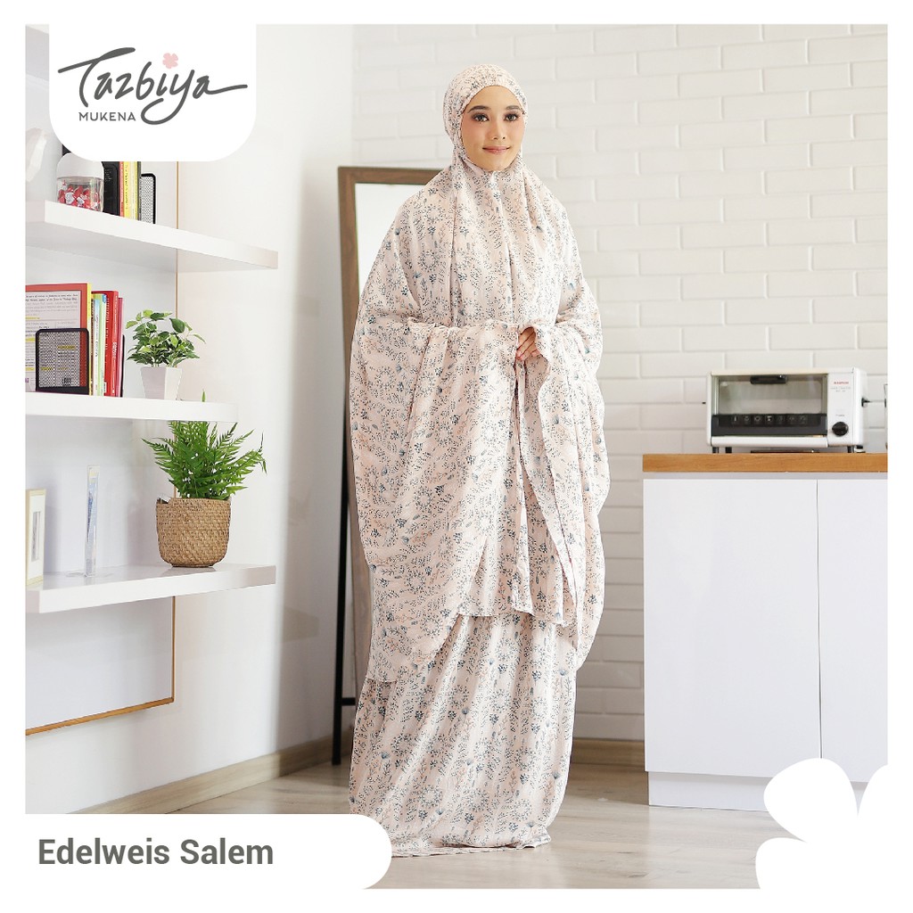 MUKENA TAZBIYA ALLOVER EDELWEIS SALEM Mukena Jumbo