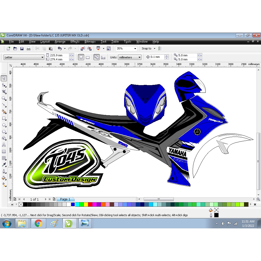 Sticker Striping LC 135 GP jupiter mx old