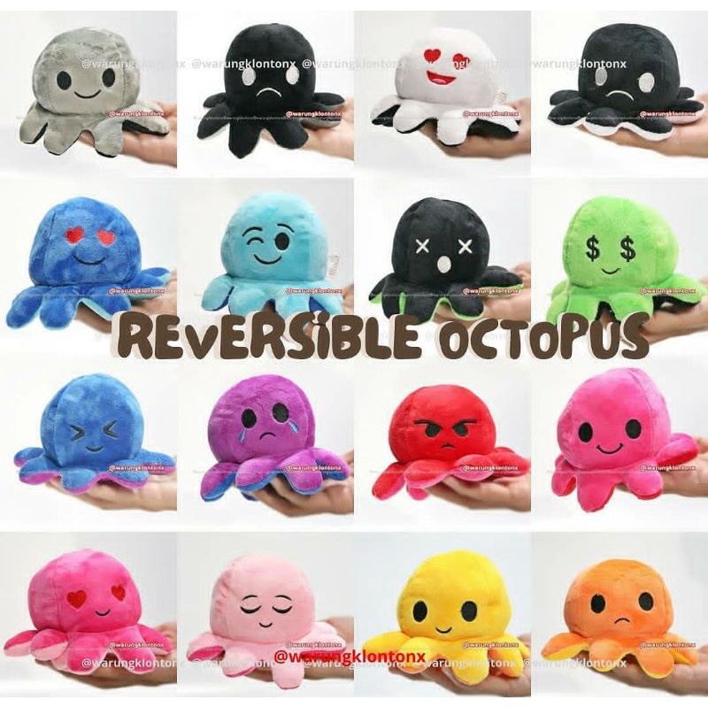 Boneka Gurita octopus bolak balik / Boneka Gurita reversible octopus tiktok