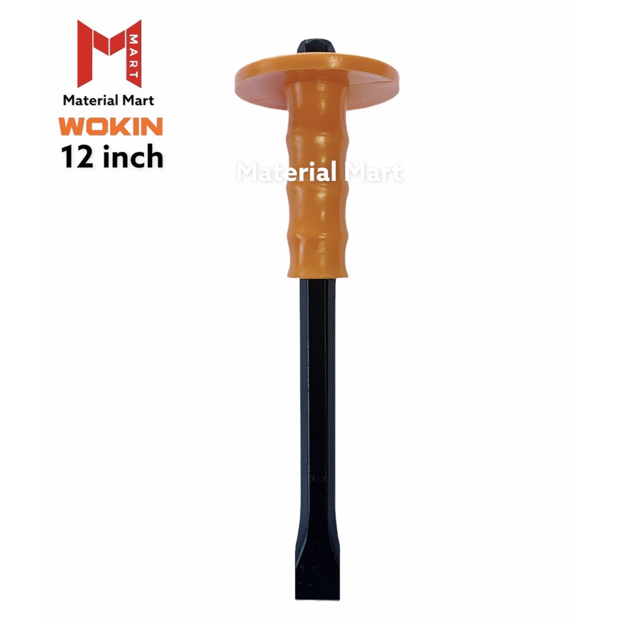 Pahat Topi Gepeng 10 Inch Wokin|Pahat Topi Betel Beton Rata 12&quot; Chisel |Material Mart