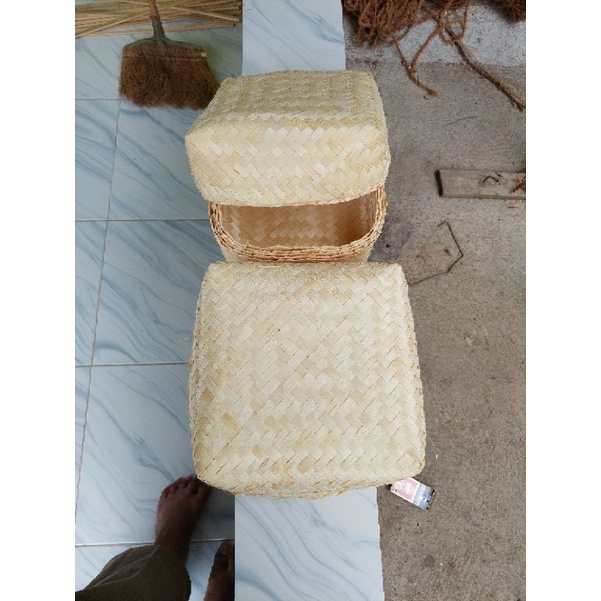 

[ Halodul ] BLEACHING BESEK BAMBU PUTIH BERSIH 20X20 HAMPERS SOKASE 20CM X 20CM