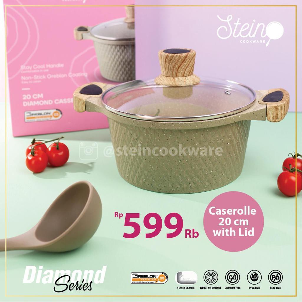 Steincookware Stein Casserole 20cm Diamond
