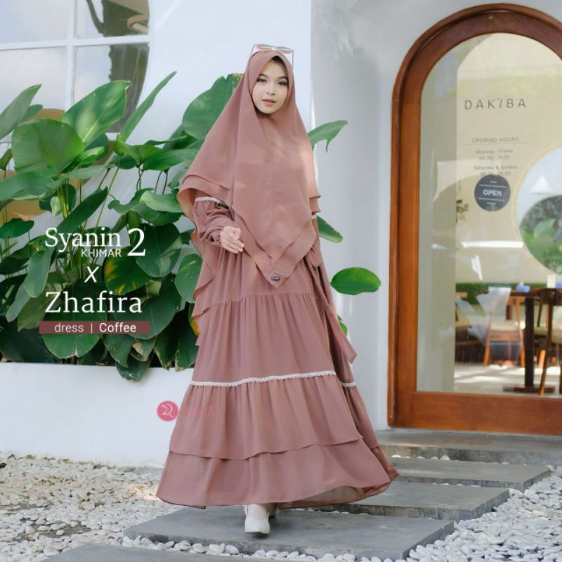 zhafira dress zizara coffe preloved