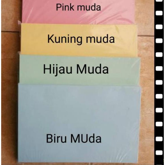 

8KV Kertas Bc Manila putih/pink muda/kuning muda/biru muda/hijau muda 160gsm A2,A3,A4,A5,A6,Folio F4