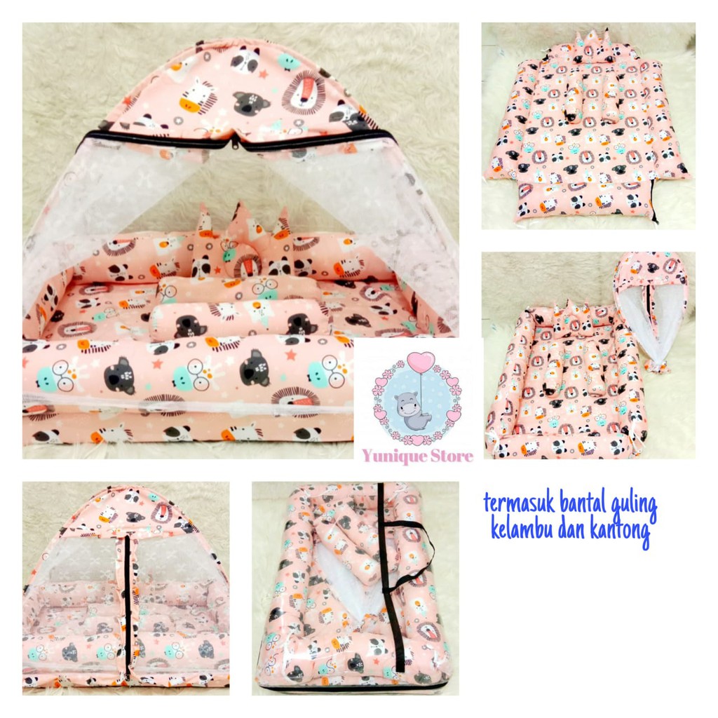 BEST-SELLER Kasur Bayi Kelambu dan-Tenda Motif Archery x Polkadot-navy CBNK 029 PLUS NON FURING-3