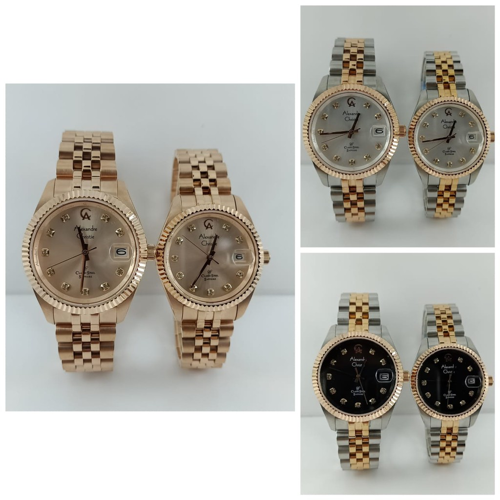 Jam Couple Alexandre Christie AC5013 AC 5013 Original Garansi Resmi Alexander Christie Free Baterai