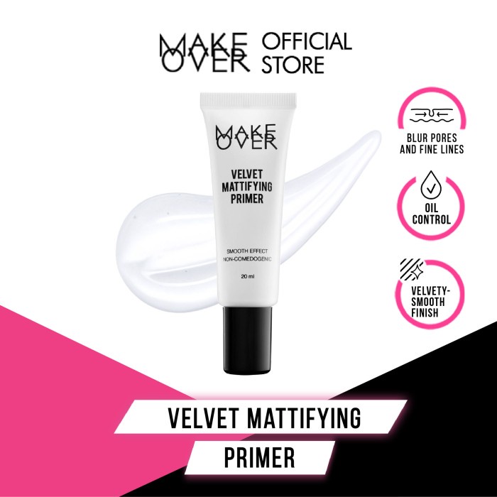 ✿ELYSABETHME✿ 𝓶𝓪𝓴𝓮𝓸𝓿𝓮𝓻 Make over velvet mattifying primer mengecilkan pori-pori sebelum pakai foundation alas bedak