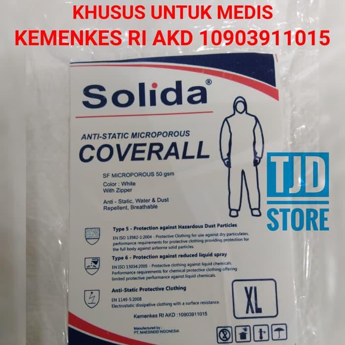 TATI001 Baju  APD  Medis Hazmat Suit Coverall Tyvek  