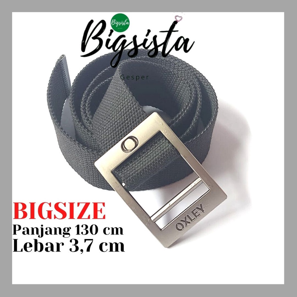 Ikat Pinggang Pria Bahan Kain Kanvas Ukuran Jumbo Gesper Cowok Tactical Nylon Canvas Untuk Gendut Jumbo Panjang