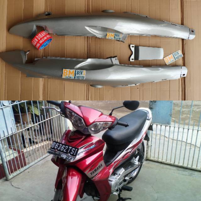 Body Jupiter Z Burhan / Body Belakang Jupiter Z new - SILVER