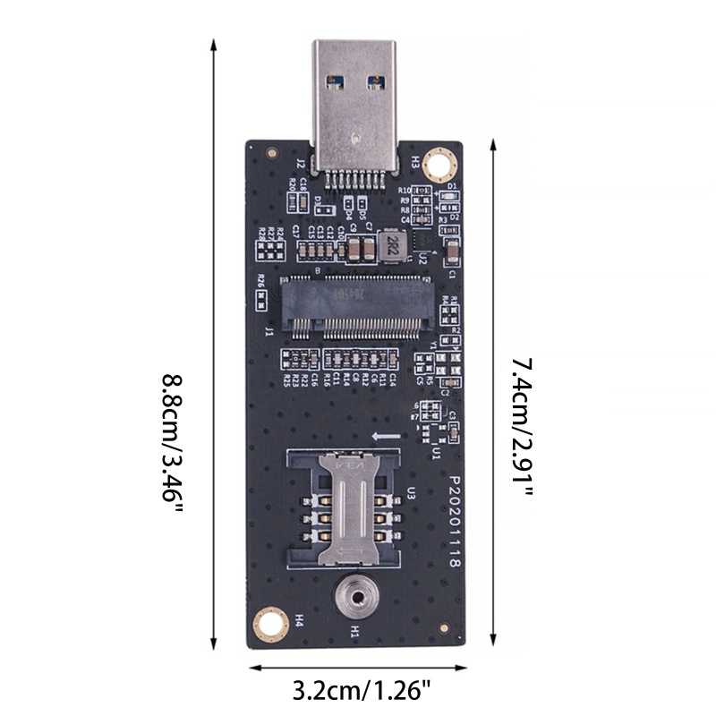 Btsg NGFF Untuk M.2 Untuk Kunci B Ke USB 3.0 Adapter Converter Papan Kartu Desktop PC Add on