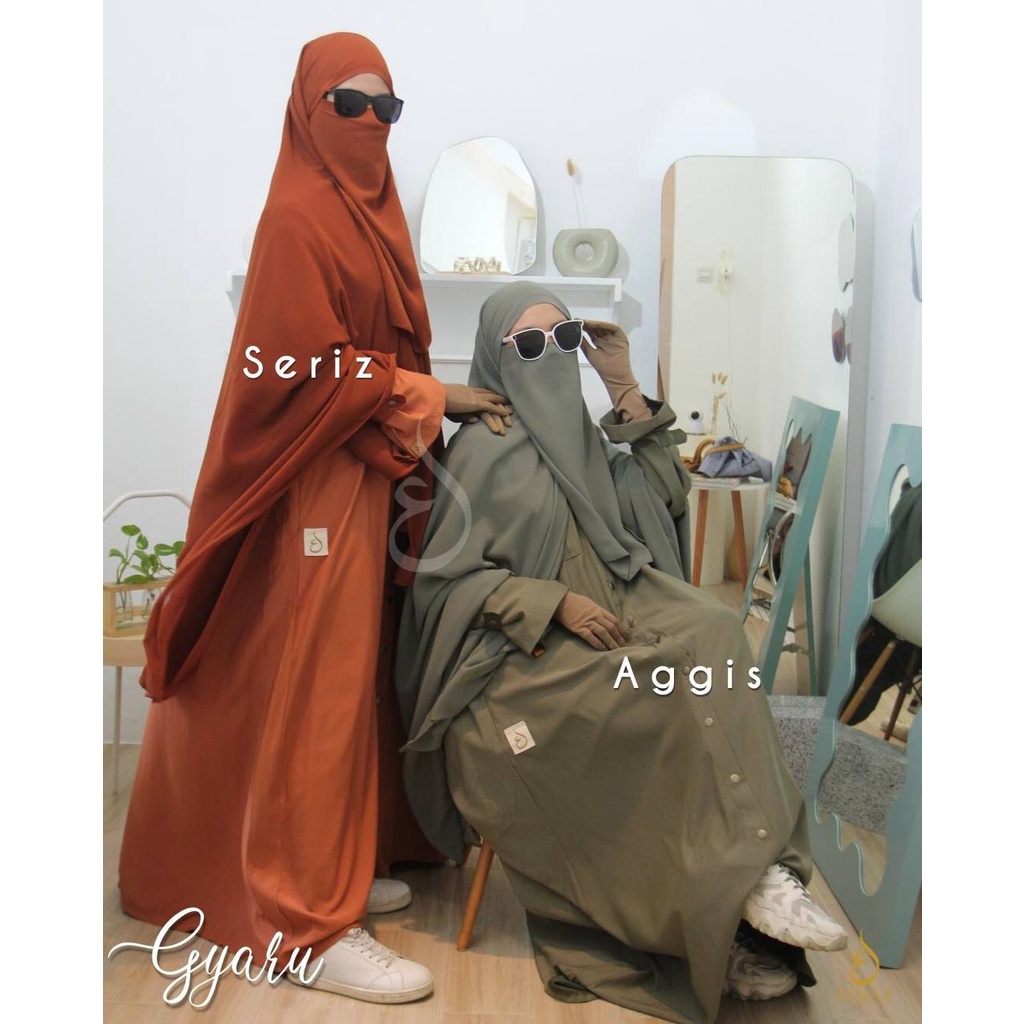 GYARU ABAYA BY AINAA - GAMIS HIJAB SYARI POLOS OUTER