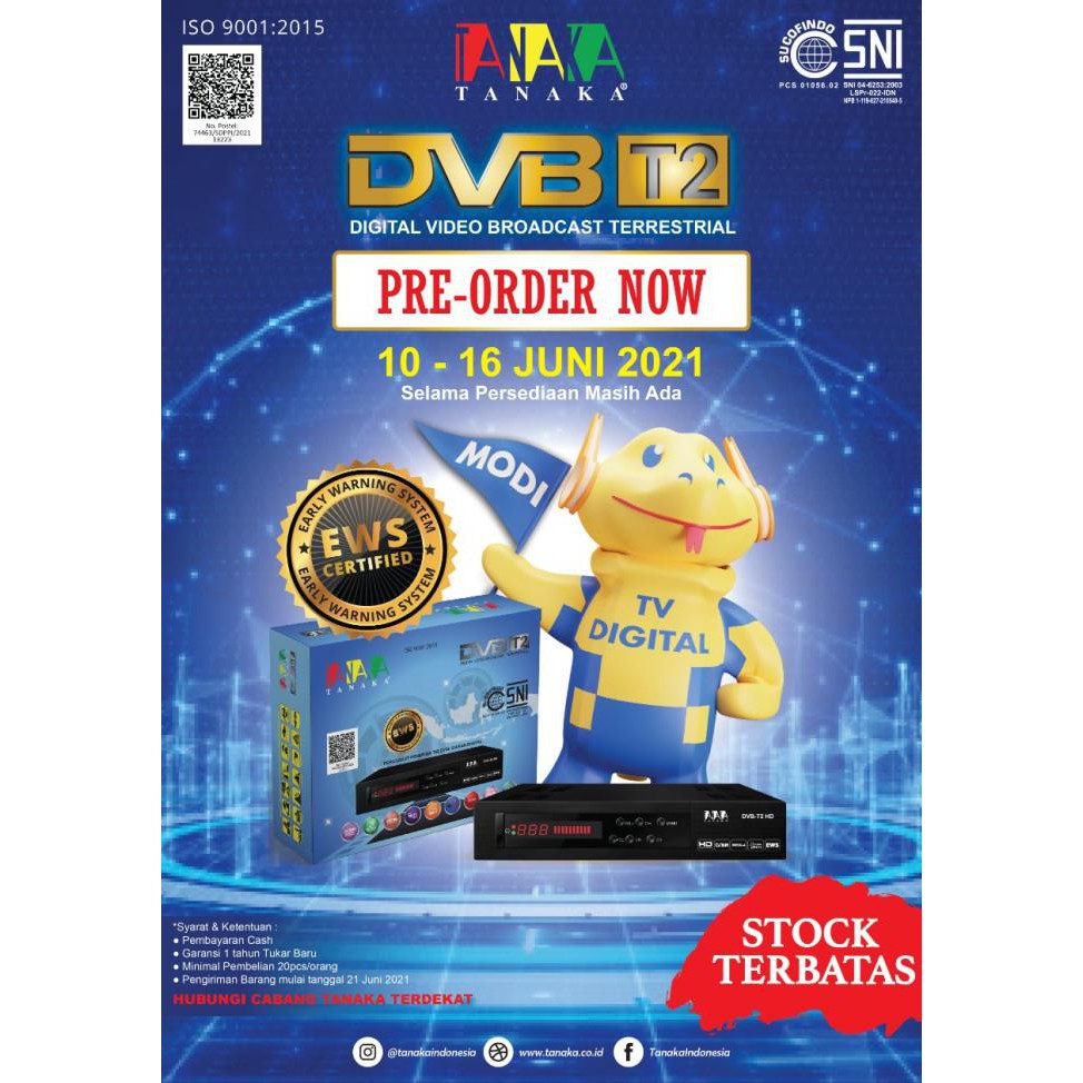 Set Top Box Tanaka DVB T2 Digital TV