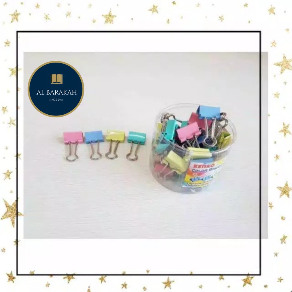 

Binder clips WARNA WARNI KENKO / Penjepit Kertas / Paper clip