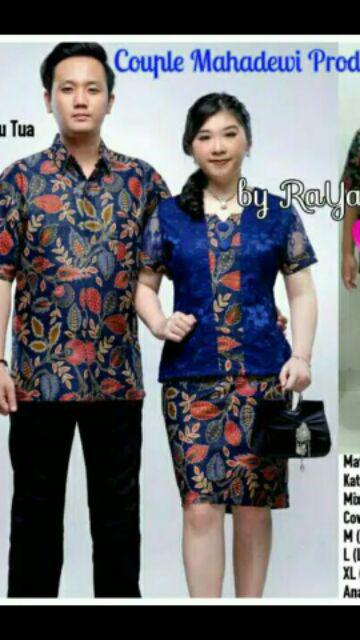 Couple Batik Dress Wanita Natalia Sarimbit Famili Seragam Keluarga Baju Anak Murah