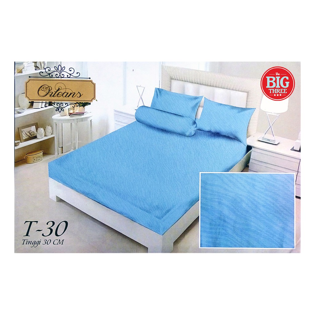 KINTAKUN ZAQUARD Sprei 180X200 / 160x200 TINGGI 30 warna SALEM HIJAU BIRU - 180 160 T30 SP POLOS