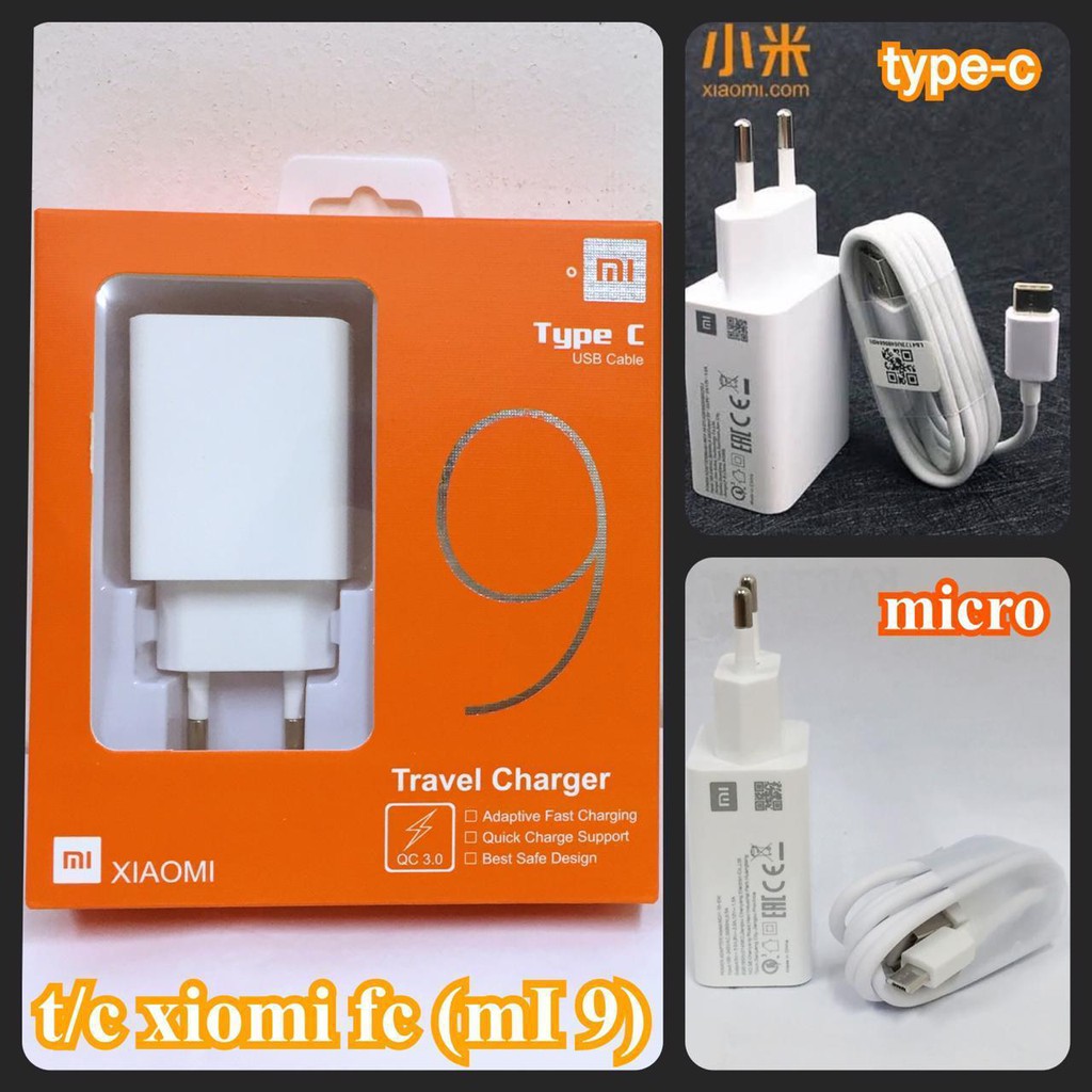 Charger Xiaomi Type-C 18W Redmi Note 8 8 Pro Mi 8 Mi9 SE Fast Charging