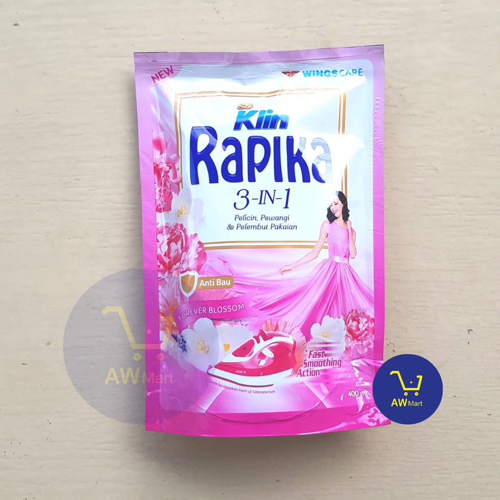 SOKLIN RAPIKA 3 IN 1 400ML - PELICIN , PELEMBUT &amp; PEWANGI PAKAIAN (DARI PABRIK LANGSUNG)