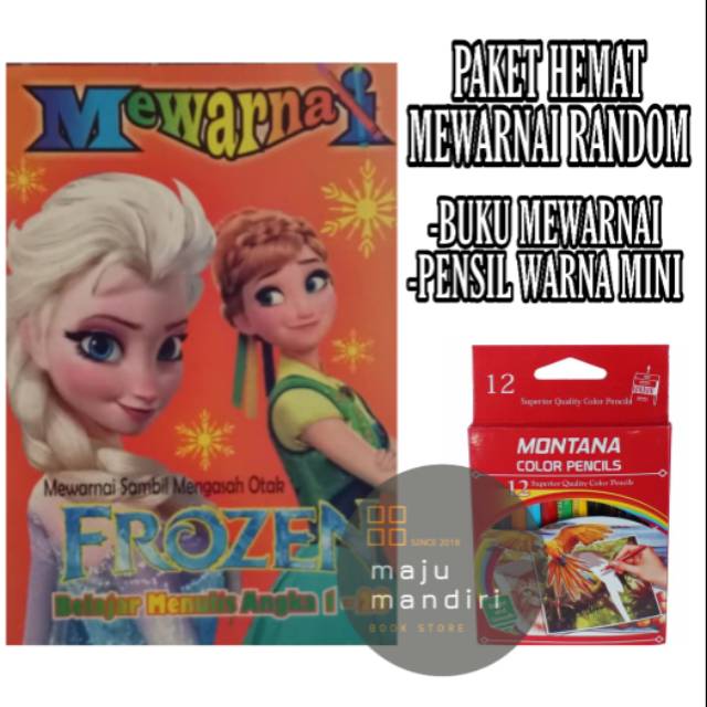 

PAKETAN - Buku Mewarnai & Pensil Warna Mini Random