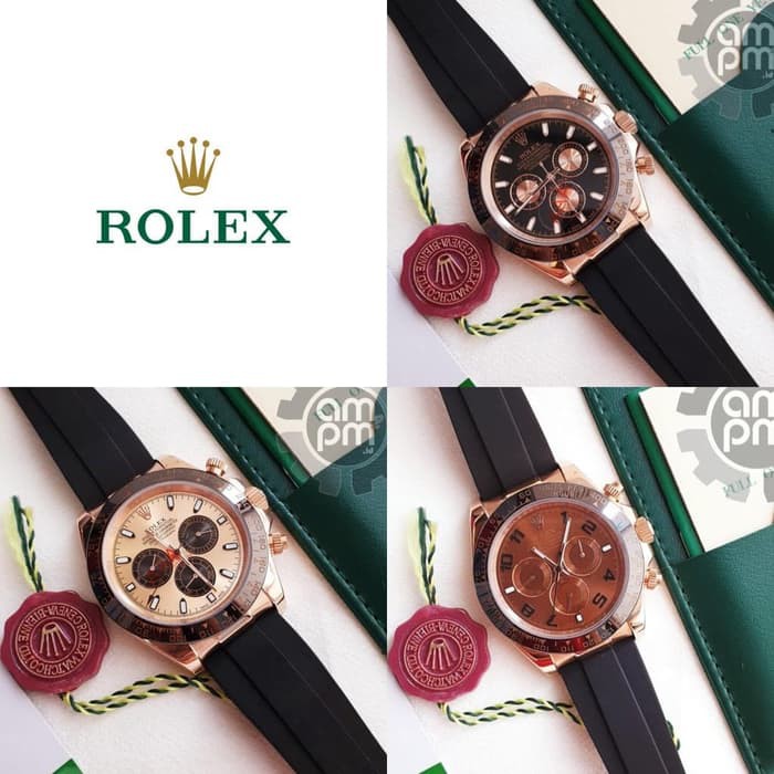 Suplier Jam Tangan Rolex Daytona Automatic Rubber Rose Gold