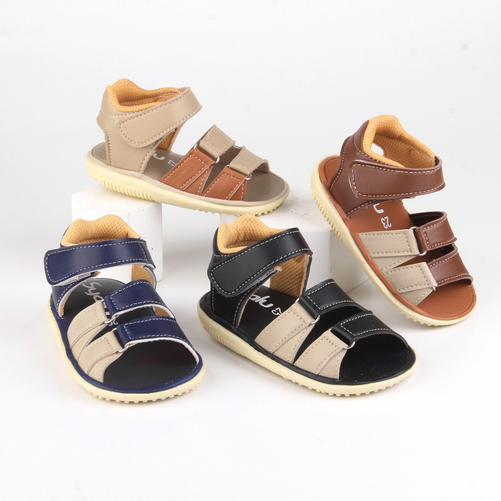 Sandal Anak Cowok Bunyi Cit Cit 1-2 Tahun Perekat Gesper HS02